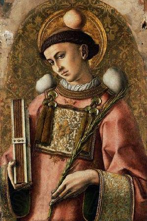 Carlo Crivelli Crivelli 1476 painting of Saint Stephen Norge oil painting art